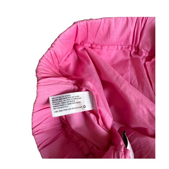 A New Day Poplin Shorts Women XLarge Pull On Elastic Waist High-Rise Pink - Picture 2 of 8